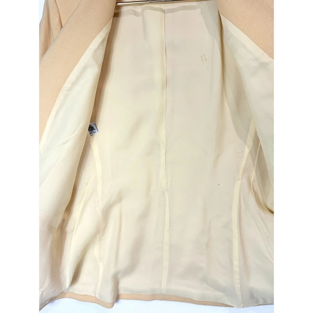 Christian Dior Wool 30 Montaigne Bar Jacket Blazer Neutral Pale Yellow USA Sz 12